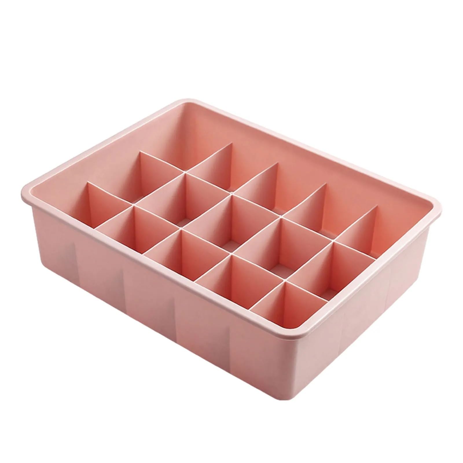 YDYAENIO Underwear Drawer Organiser Compact And Efficient Underwear Organizer For Closet Plastic underwear organiser boxes for wardrobes(15 grids Pink)
