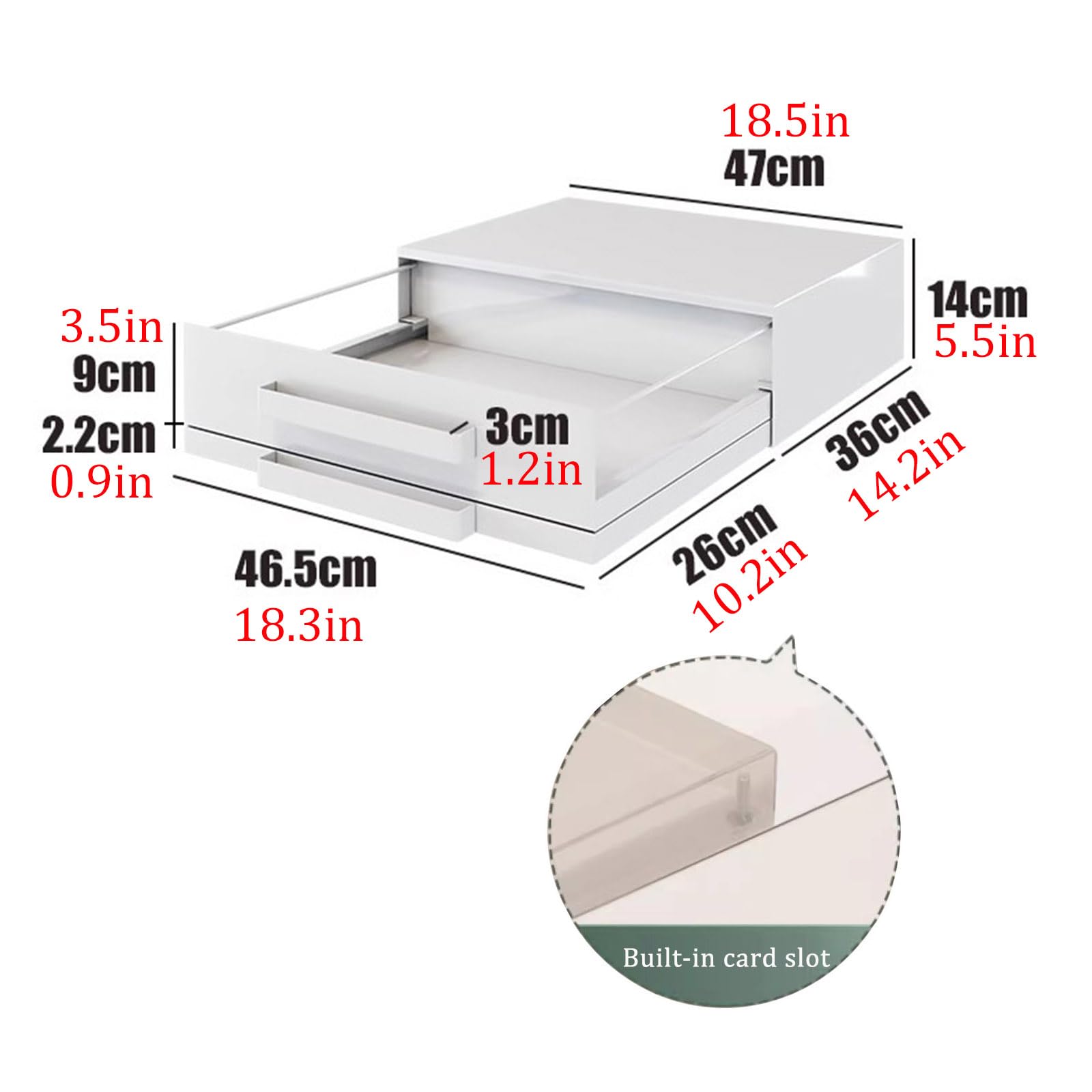 Vassoio scorrevole adjuble in acciaio al carbonio per microonde, 47 x 36 e 62 x 14 cm, ripiano estraibile bianco per cucina Sto & nizat