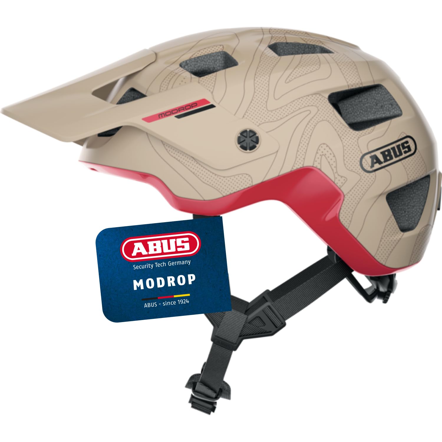 ABUS Casco MTB MoDrop - Casco de Ciclismo Robusto con Buena ventilación para Ciclistas de montaña - Ajuste Personalizado - Unisex