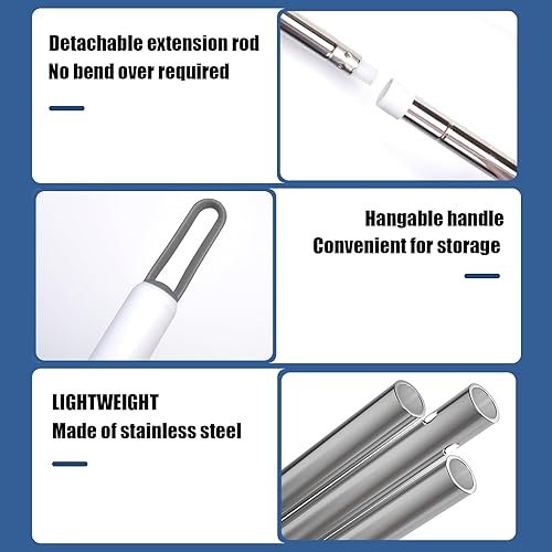 Miniatura 7 de XXFLOWER Escoba de silicona para pelo de mascotas, escoba de pelo de perro para alfombra, madera dura, alfombra de piso liso, escoba de limpieza