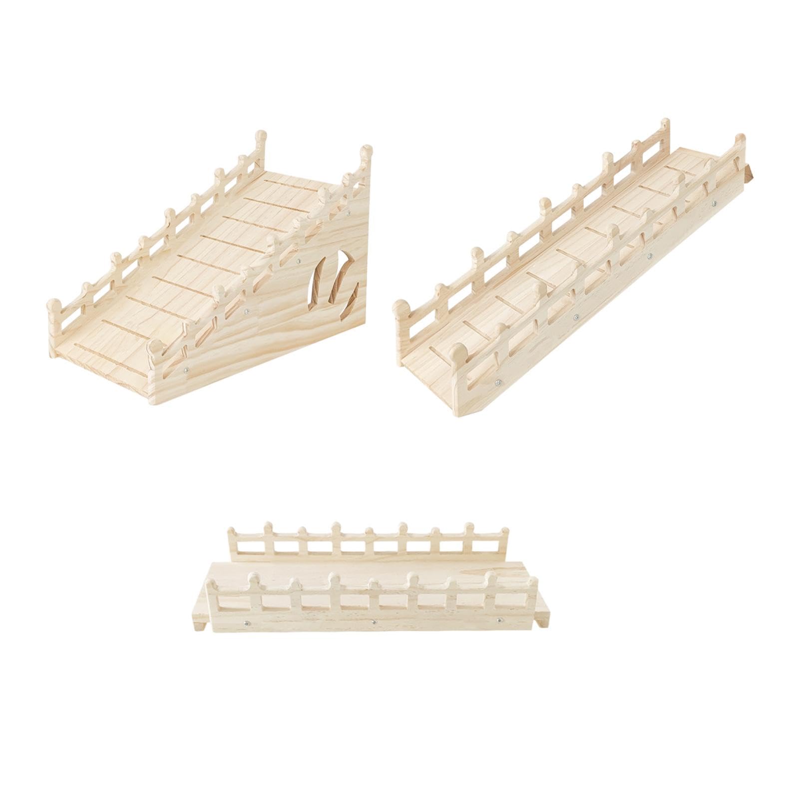 ATORSEATORSE Wooden Rabbit Hideout Pet Bed Hutch Habitat for Chinchillas Hamsters Gerbils Mountain Ladder