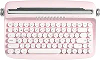 Teclado tipo máquina de escrever sem fio B303 com Bluetooth, estética retrô e suporte integrado para vários dispositivos
