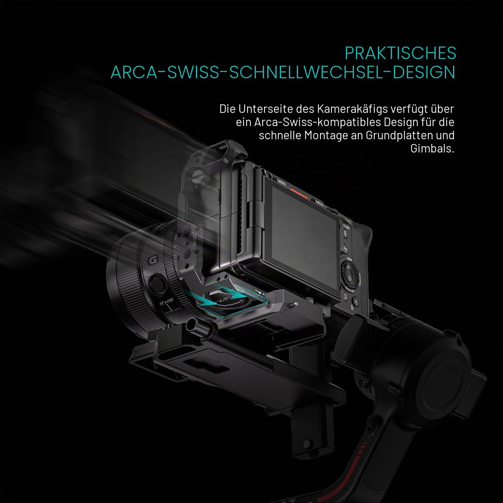 Tilta Full Camera Cage for FX3/FX30 V2 | Top Plate NATO Rail, Cold Shoe, 1/10.2 cm-20 and 3/20.3 cm-16 | Thumb Screw Design | Black