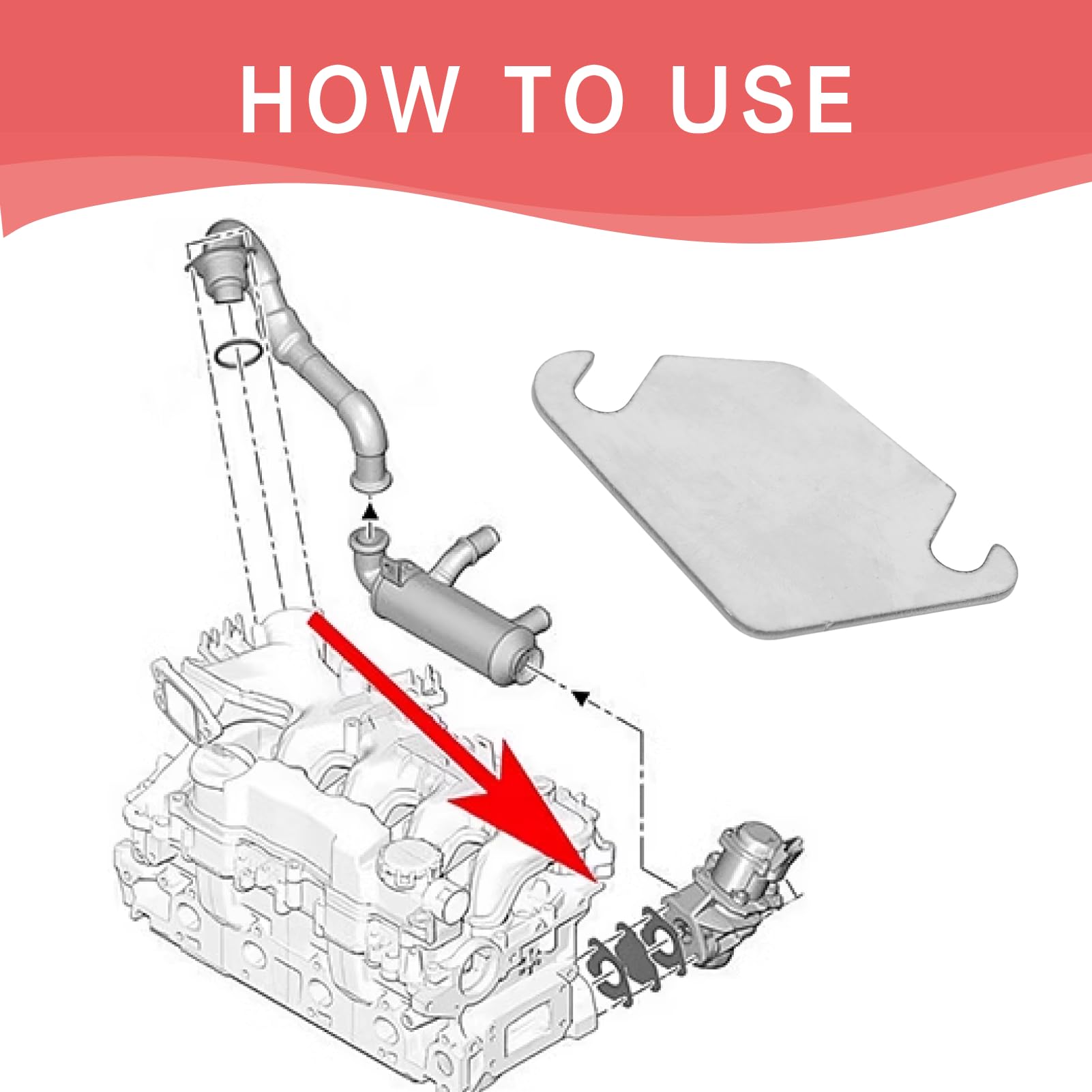 Hugwish EGR Ventildichtung Edelstahl - Für 1.4 & 1.6 HDi Motoren