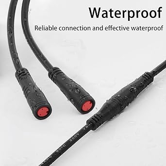 1T2 Y-Splitter Extension Wire with Julet Type 2pin Connector for Bike Headlight Cable (2pin, 7 in Length)
