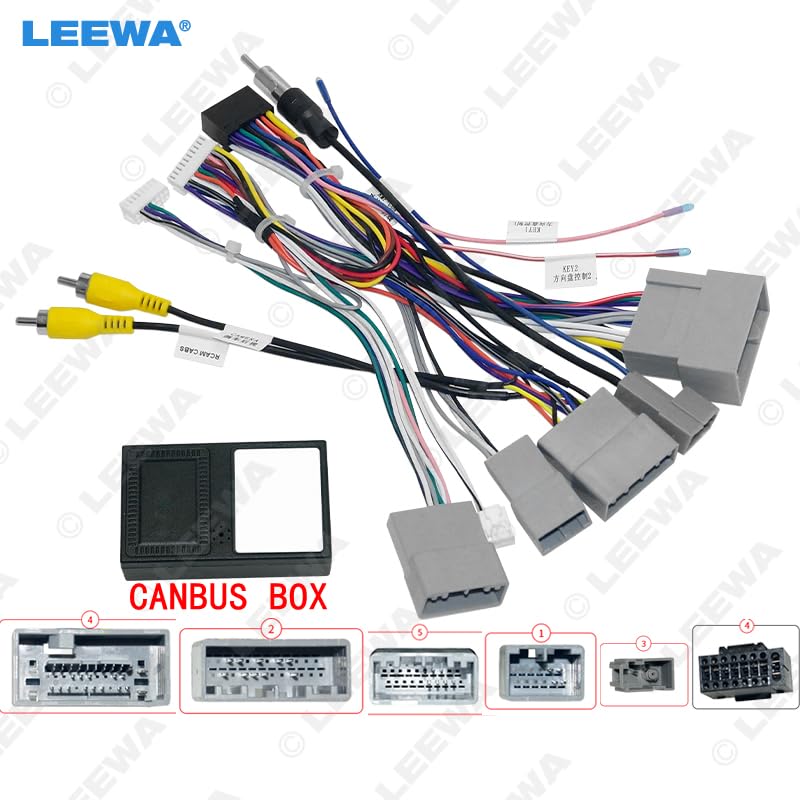 Car 16pin for Audio Wiring Harness with Canbus Box for Honda CRV 2.4L Stereo Installation Wire Adapter #CA6827 - (Color Name: Harness CANBUS Box)