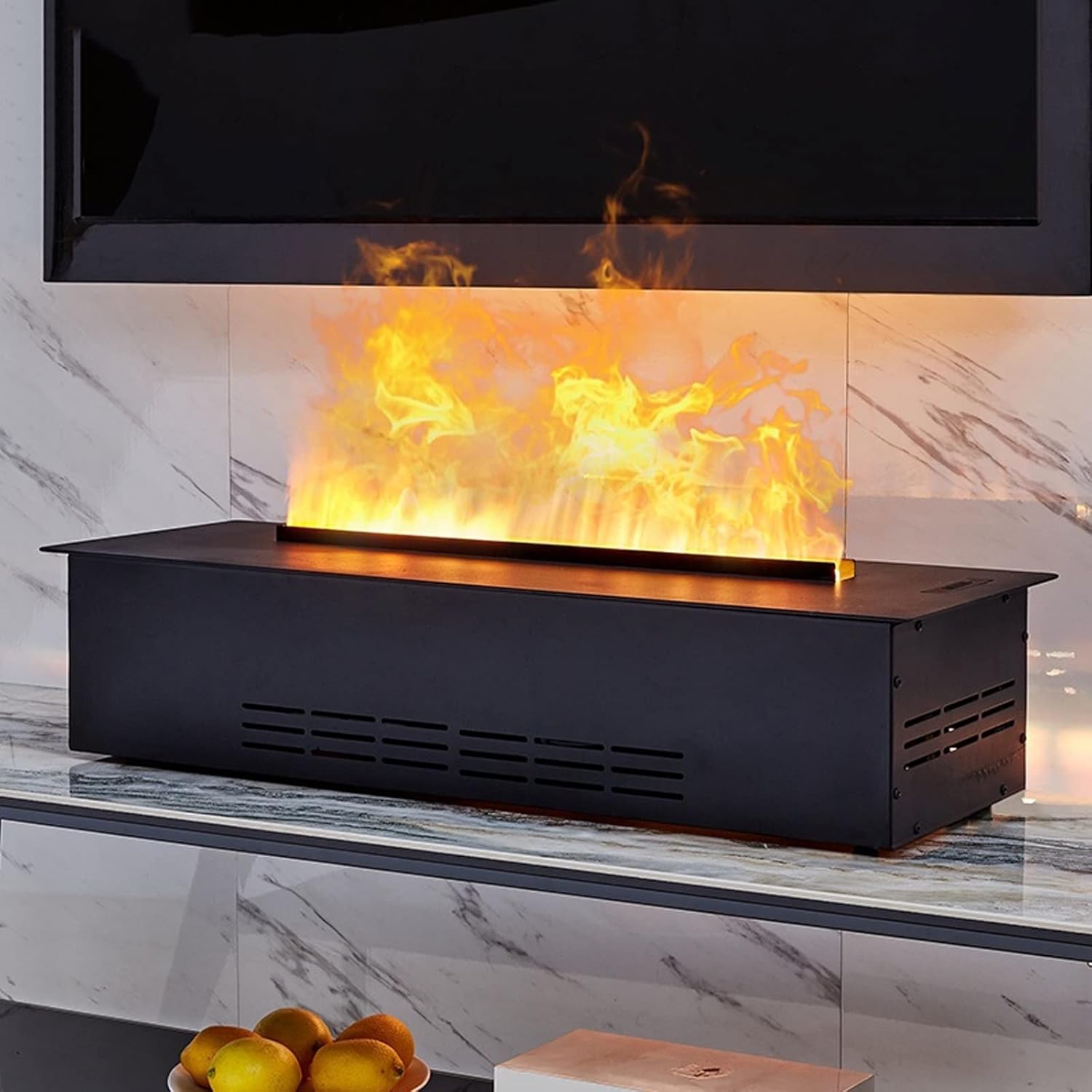 SONGCHAO Flame Atomized Fireplace 3D Simulation Flame Electric Fireplace Recessed Electric Fireplace Stove with Adjustable Fire Flame Effect and Remote 3D Steam Electric Fireplace