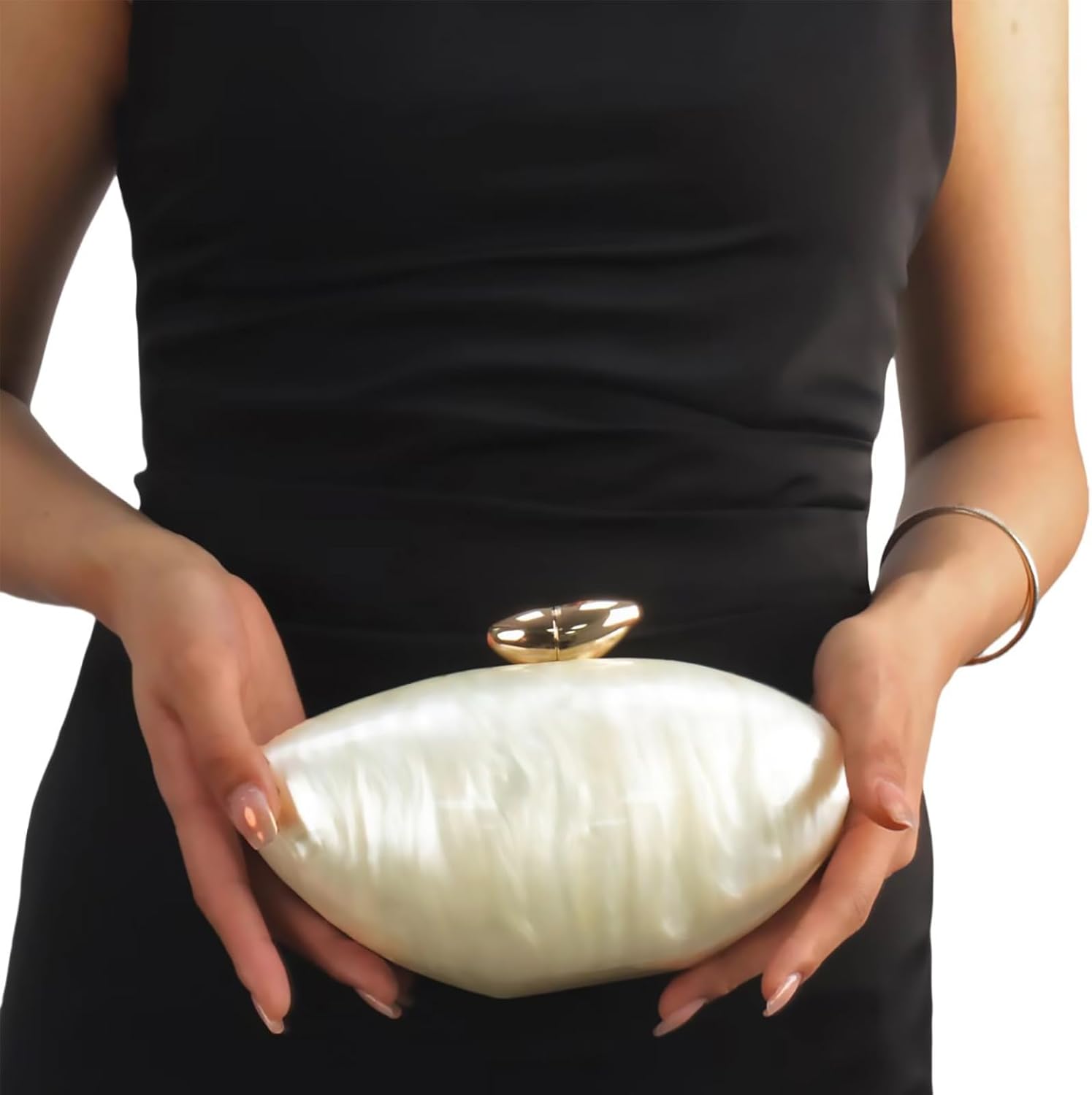 Acrylic Shell Handbag Removable Chain Crossbody Shoulder Evening Bag Clutch Purse for Women Formal Wedding Party Prom - Image 2