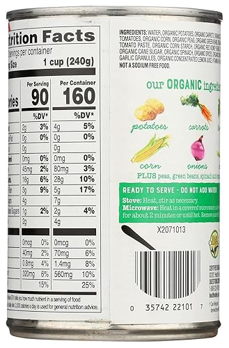 Miniatura 4 de Health Valley Sopa de verduras orgánica, sin sal, 15 onzas, paquete de 3