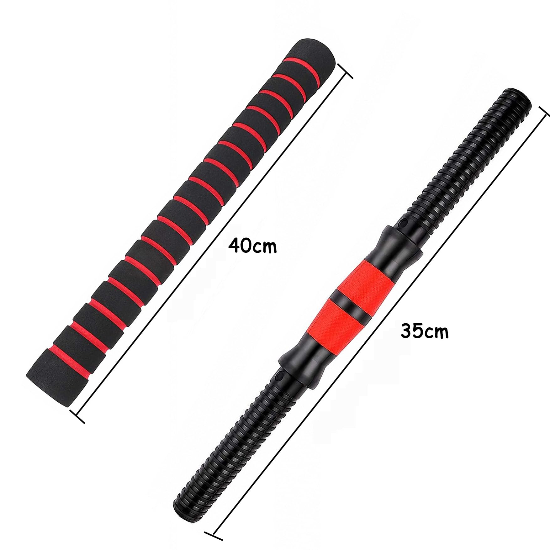 Barre per manubri, set di 3,bilanciere da 35 cm, adatto per dischi con un diametro di 25mm,pesi,set di impugnature per manubri con filettatura, impugnature antiscivolo per bilancieri