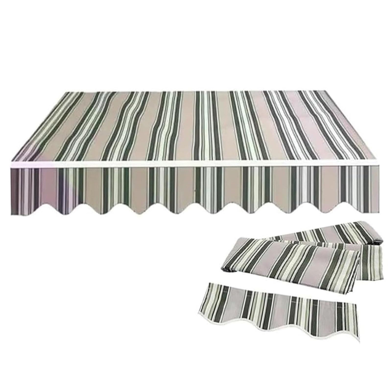 Zapasowa tkanina markizy do patio 500 x 300 cm, wodoodporny płócienny baldachim do ochrony przed deszczem, naturalny kolor, idealny do użytku na zewnątrz, 5 x 3 m