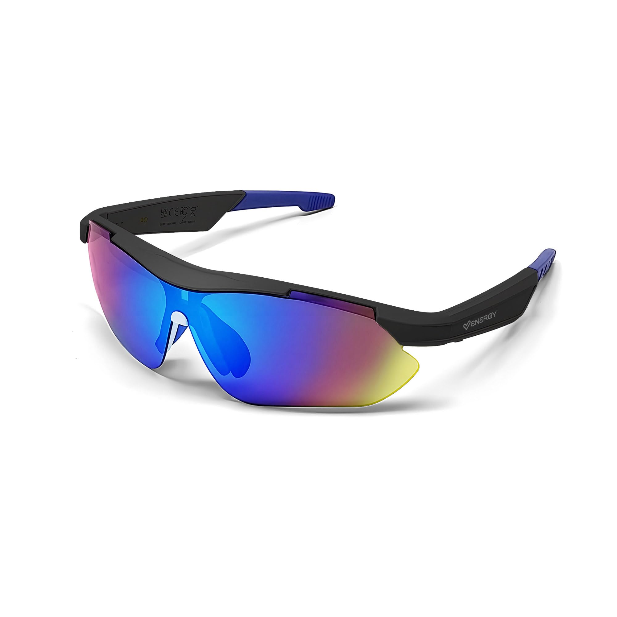 Energy Sistem TrackVibe Music Sunglasses Gafas Inteligentes Bluetooth con Audio con Proteccion Luz Azul Sol y Ordenador Polarizadas UV400 Microfono Integrado IPX5 Smart Blue Light Glasses