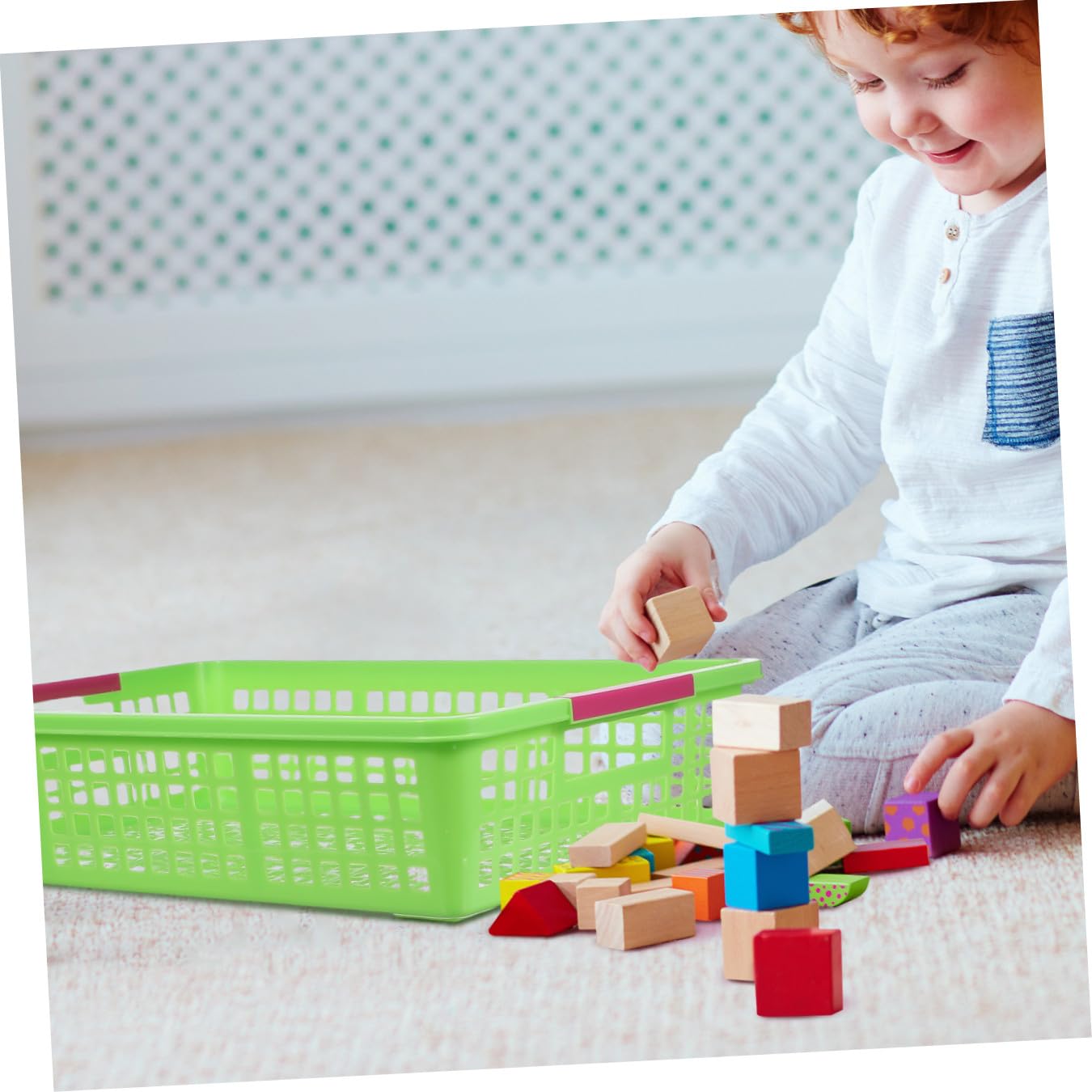 PRETYZOOM 6 Piezas Cestas de Almacenamiento Apilables de Plástico Organizador Multifuncional
