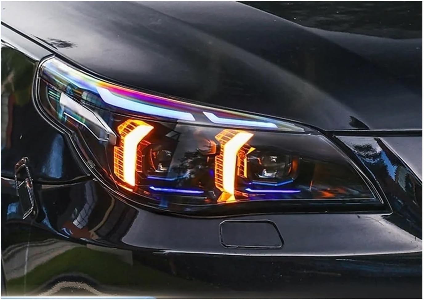 Compatible For BMW 5 Series E60 2003-2010 Headlight Assembly Modification Dual Color Daytime Running Light Lens