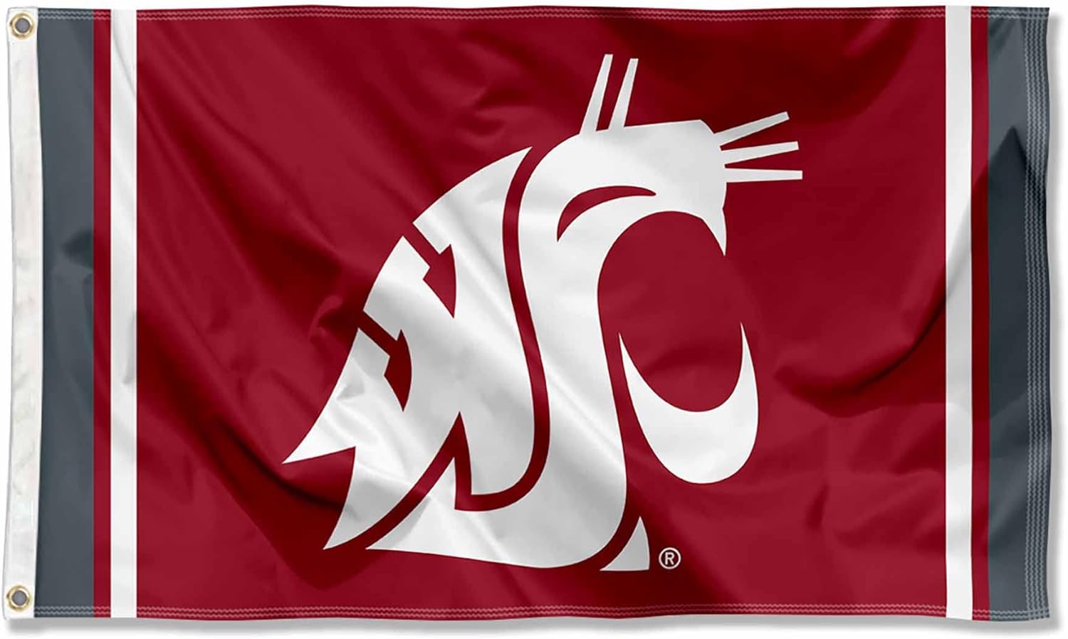 Washington State Cougars Field Stripes Flag