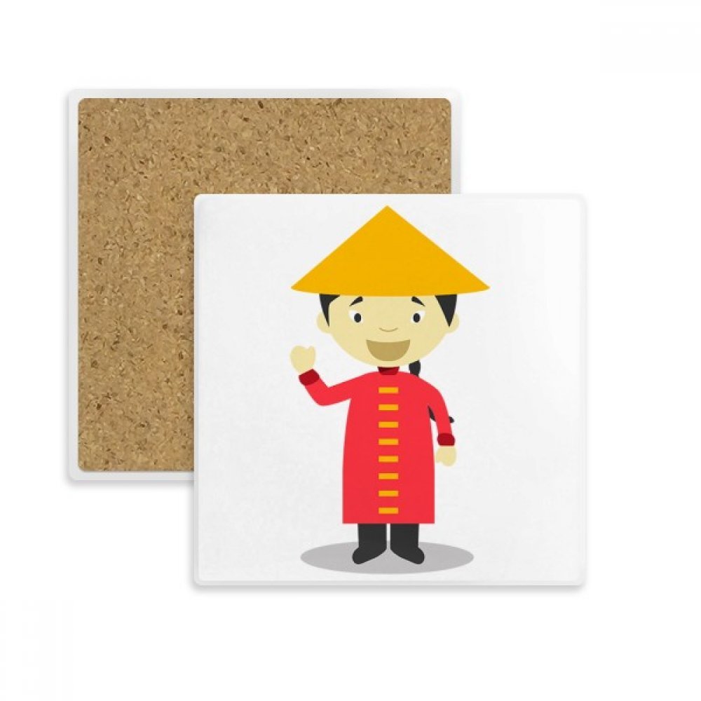 Porte de Pierre Coaster Absorbent Longue Robe Rouge Déco Table