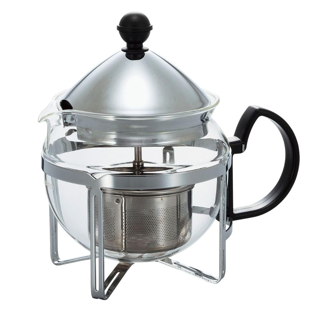 Amazon｜HARIO (ハリオ) 茶王 4人用シルバー CHAN-4SV｜ティーポット