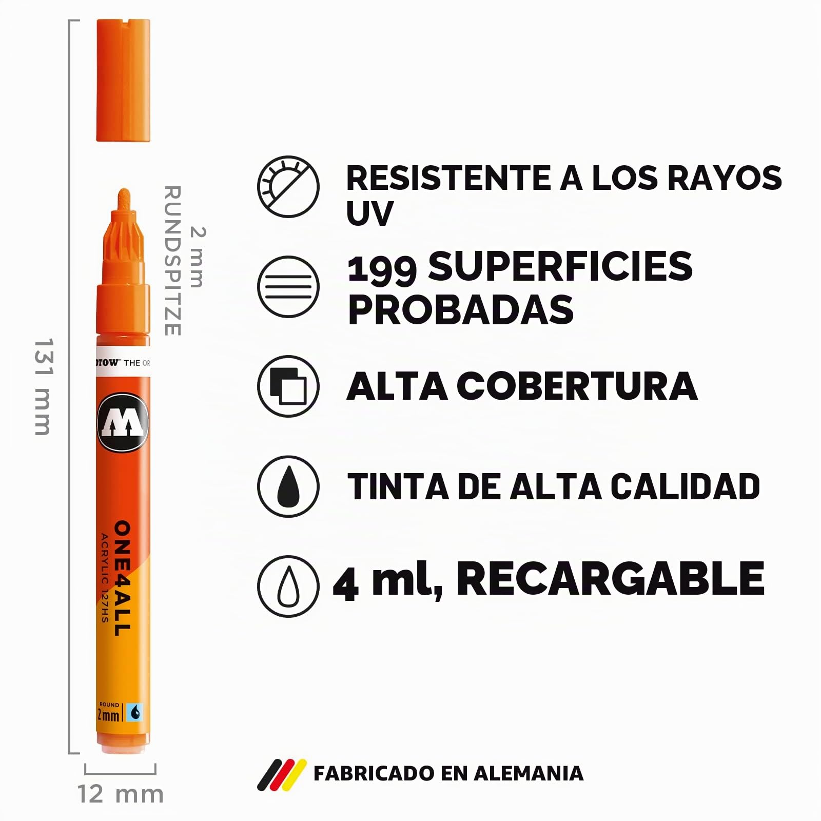 Molotow One4All - Rotulador acrílico, color beige 20 unidades