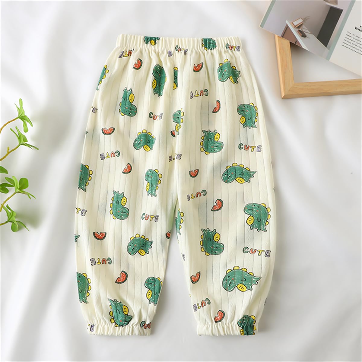 Lot de 3 Pantalon Bloomers Été pour Bébé Garçon Fille Pantalon Sarouel Taille Elastique en Coton Pantalons Bouffant à Imprimé Pantalons Décontracté Jogging pour Tout-Petit Enfant 6 Mois-5 Ans
