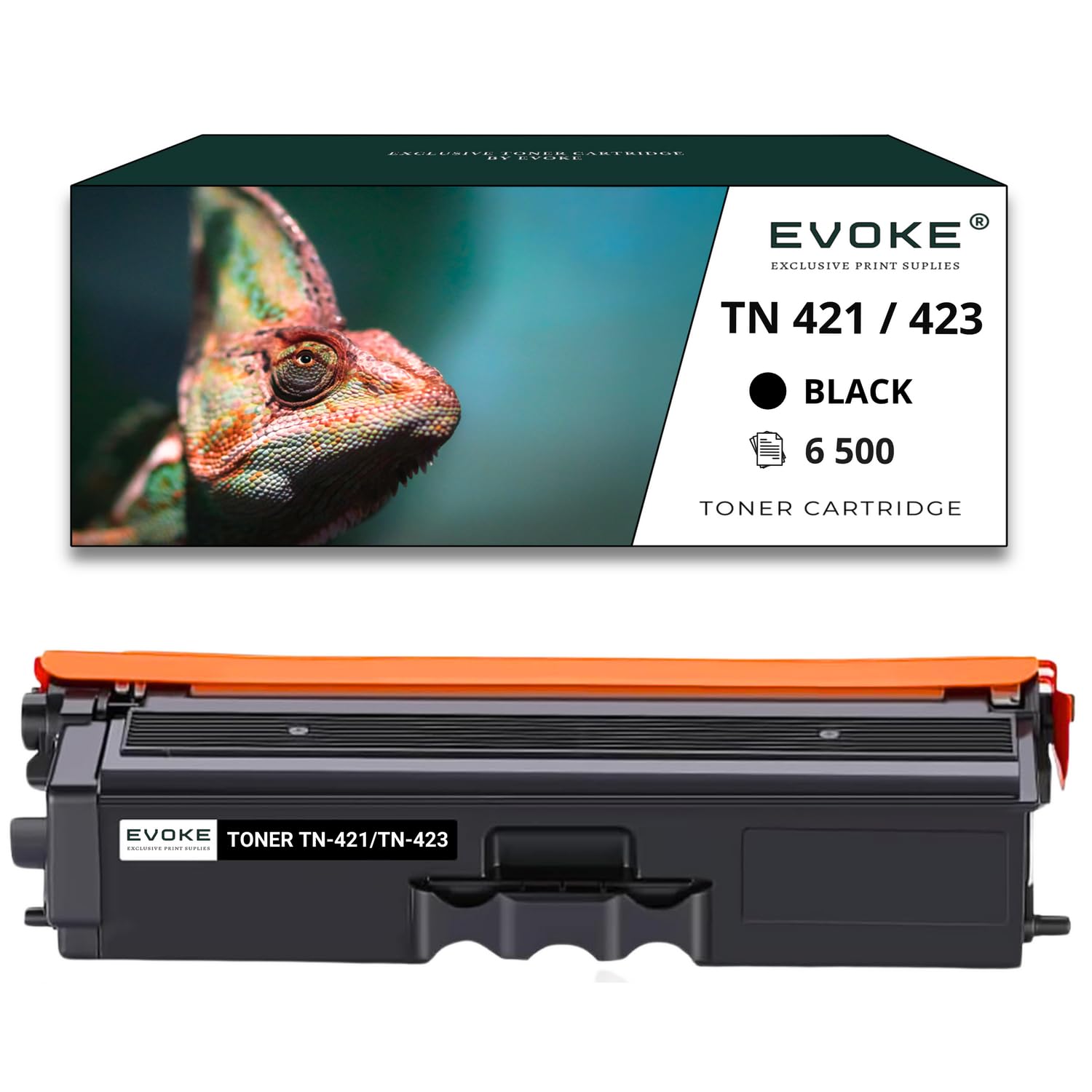 EVOKE TN423 TN-423 Toner Kompatybilny z Brother DCP-L8410CDW MFC-8690CDW MFC-8900CDW (Zestaw CMYK) 18500 Stron