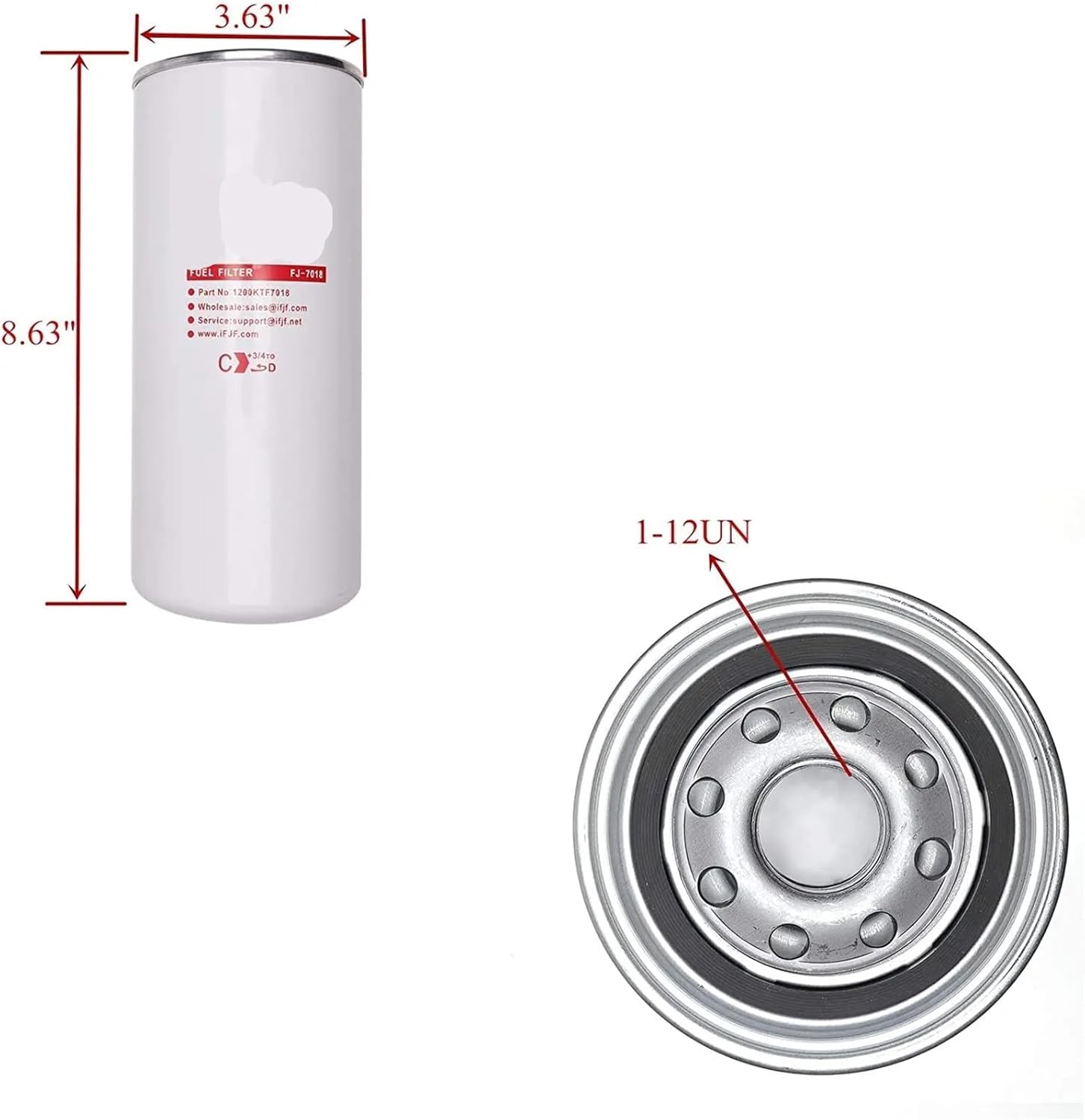 1200KTF7018 Particulate Fuel Filter for Transfer Pump FR112 FR1210G FR610G 18 GPM 3/4" with Filter Head ST Elbow and Nipple