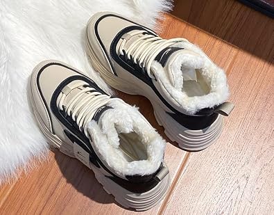 Winter Women's Fashion Sneakers,High-top Sports Women's Shoes, Autumn and Winter Boots, Thick-Soled High-Heeled Short Boots