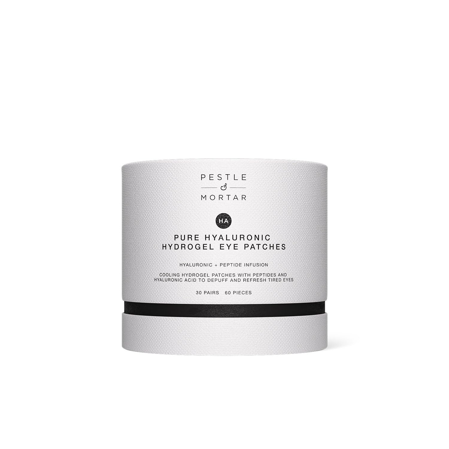 Pestle & Mortar Pure Hyaluronic Hydrogel Eye Patches, 30 works, Cooling Under-Eye Treatment with Peptides for Hydration and Depuffing