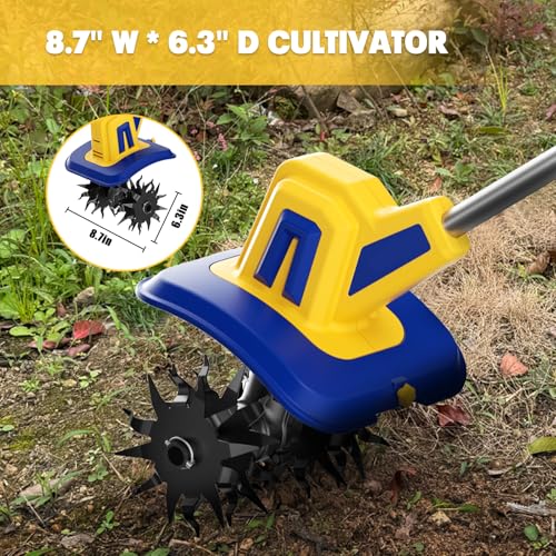 image for FORDWALT Cordless Tiller Cultivator Compatible with Dewalt 20V Battery