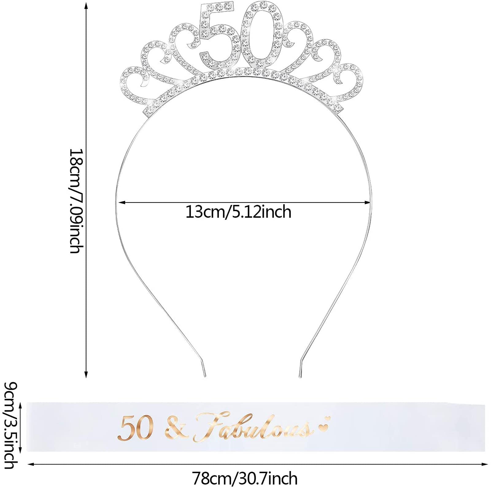 BN Anniversaire Couronne, Bandeau Anniversaire, Avec Ceinture En Satin