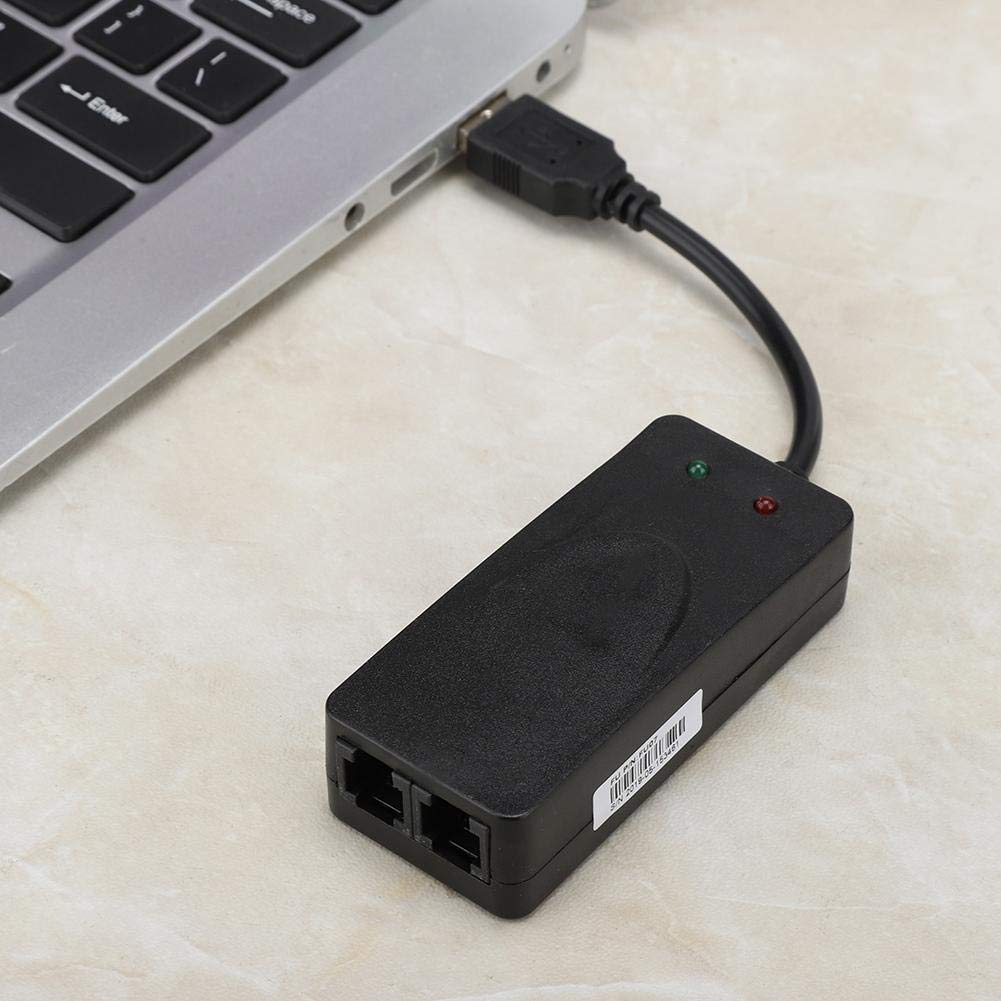 ASHATA Adattatore Ethernet USB 2.0, Doppia Porta Supporto Adattatore di Rete da USB a RJ11 Gigabit per 98/2000 / Me/XP/Vista / CE5.0/10 / 8.1/8/7