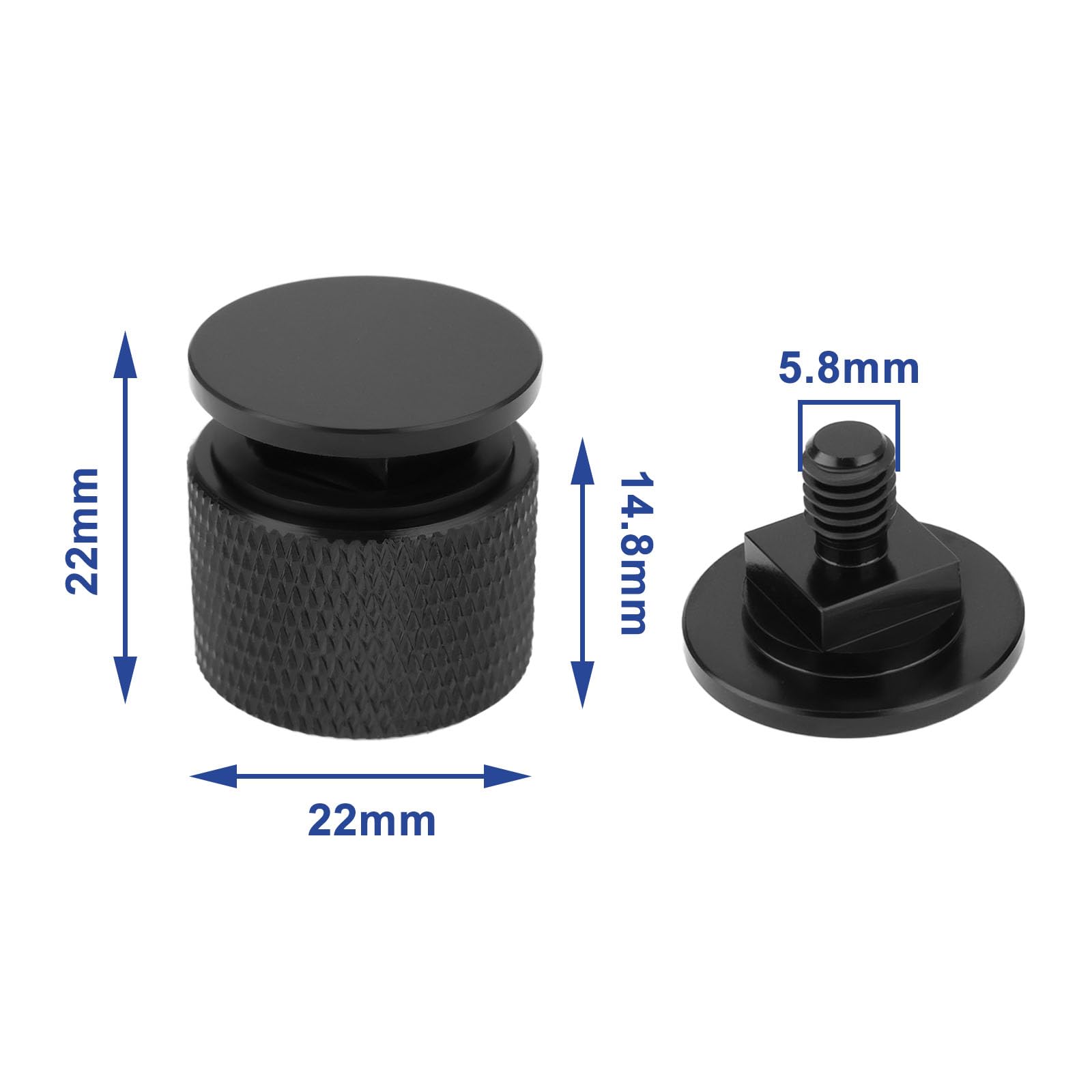 The Lord of the Tools 2Pcs Pipeliner Style Welding Helmet Fastener 22mm Thread 5.8mm Black Quick Release Buckles Compatible With 3mirrors 100 for Welding Hood Headgear Parts - Image 4
