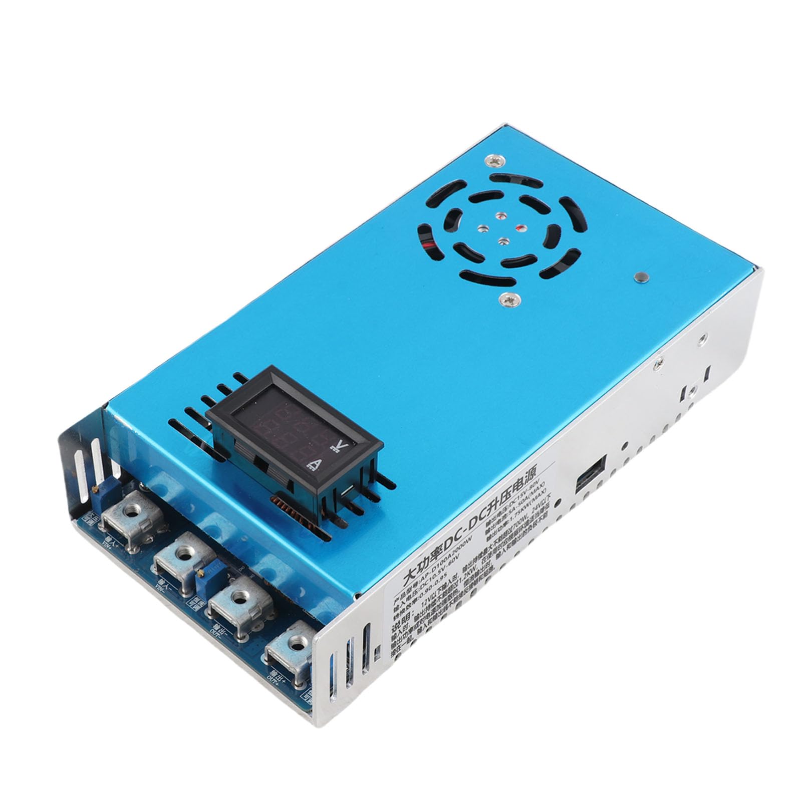 FTVOGUE Fuente de Alimentación Elevadora Convertidor CC 1,75 KW 100 A Regulador de Voltaje de Alta Potencia para Equipos Científicos de Robótica de Laboratorio con Pantalla Digital