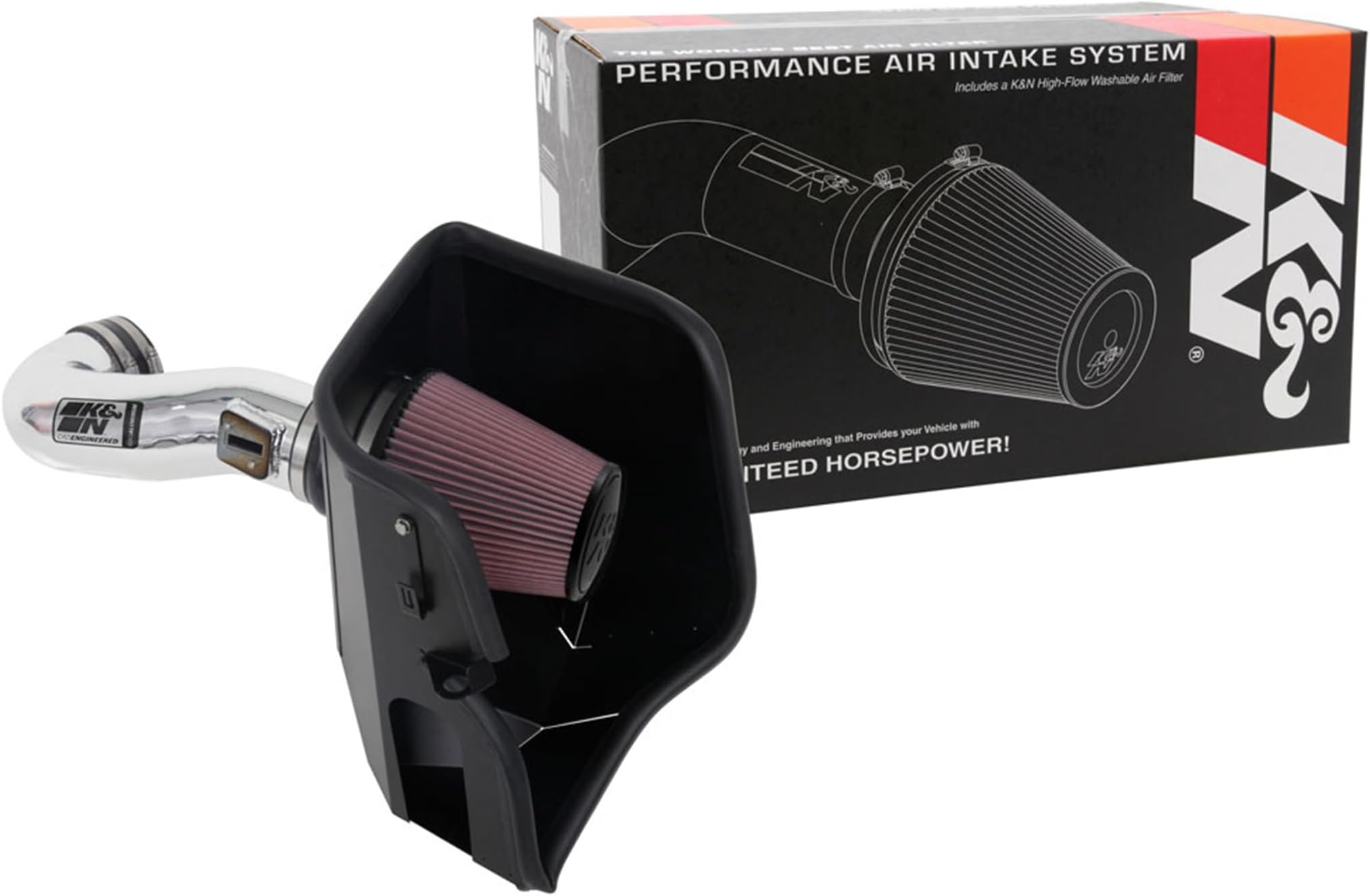 K&N Cold Air Intake System: High-Flow Air Filter, Increase Performance & Towing: Compatible with 2019-2025 Chevy/GMC/Cadillac Silverado 1500, Suburban, Tahoe, Sierra 1500, Yukon, Escalade, 77-3110KP