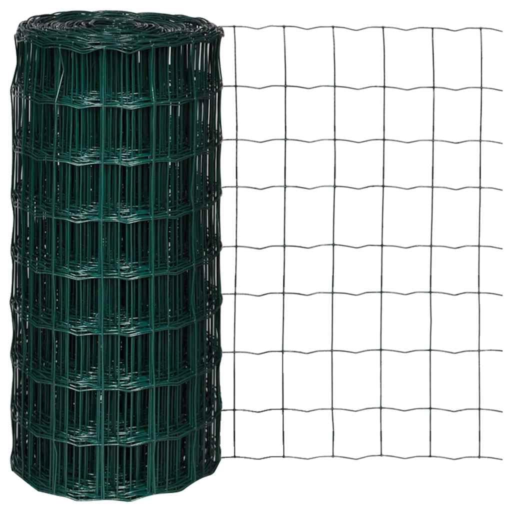 Recinzione Saldata Giardino 25x0,8m Nero Verde