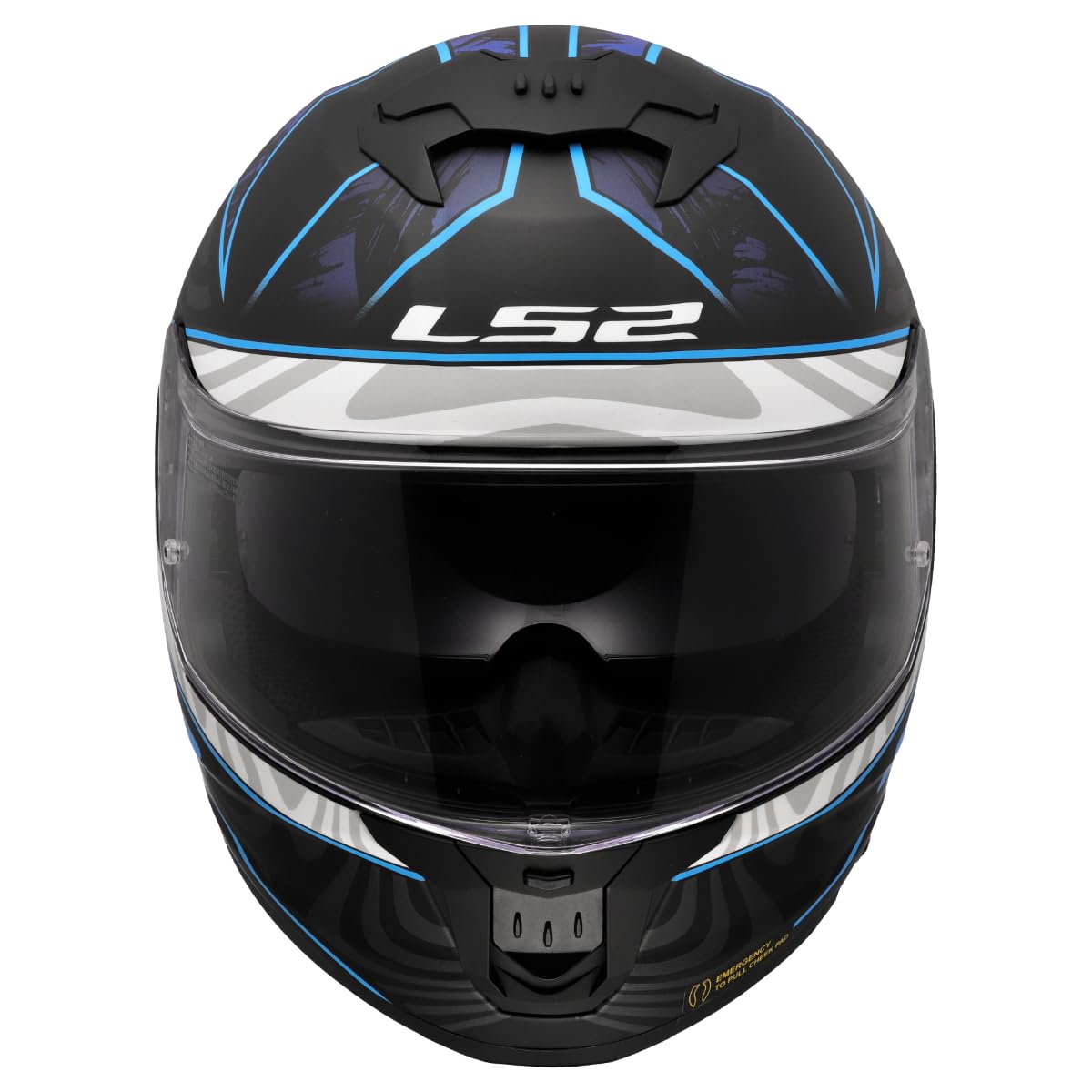 LS2, Casco Moto Integral STREAM II GALDAM Matt Black Blue, L