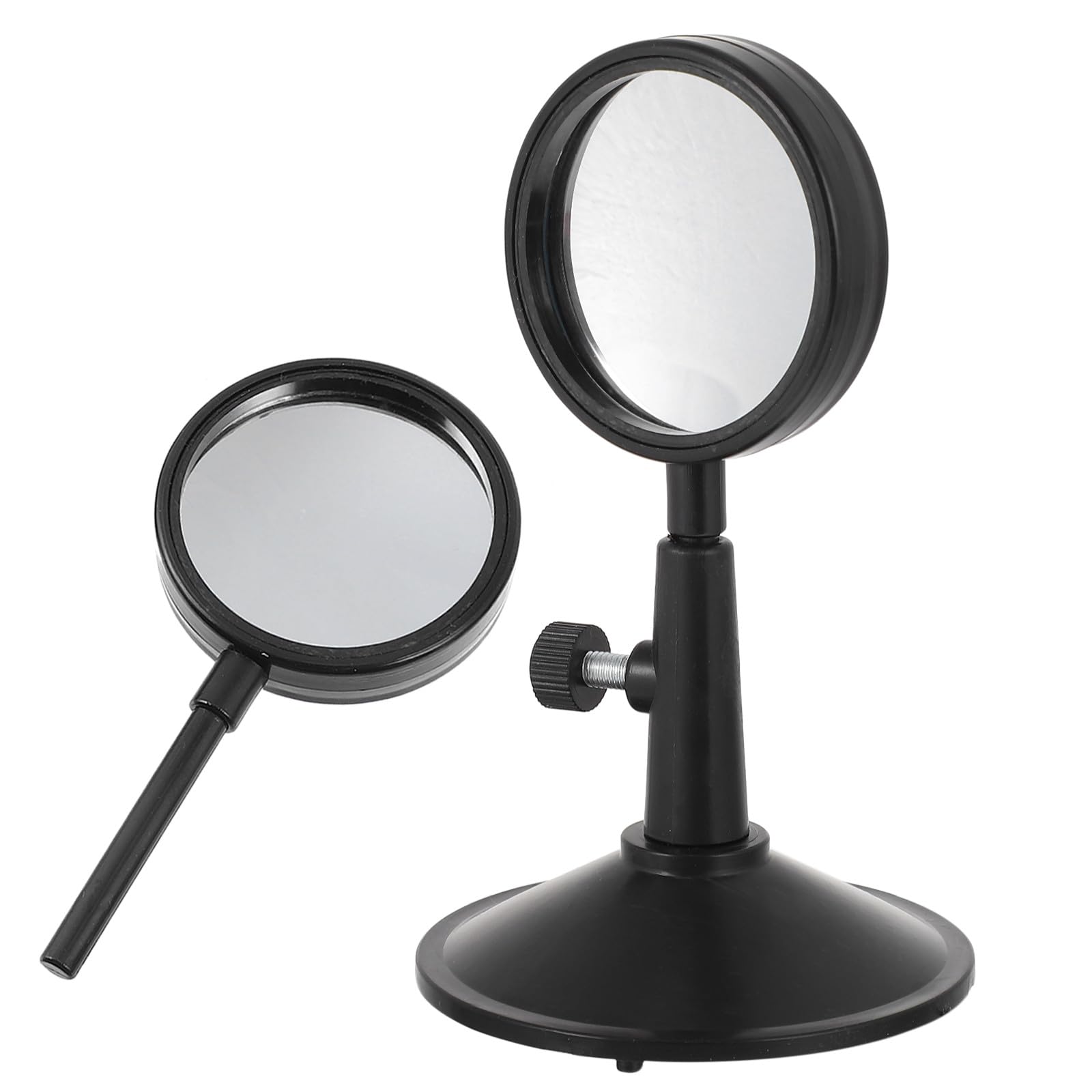 Ensemble de Lentilles Concave et Convexe Miroir Convexe en Plastique Léger avec Support pour Expérience Optique Éducative Destinée aux Étudiants
