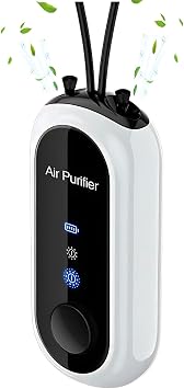 Wearable Air Purifier,Portable Negative Ion Generator Necklace,Efficient Ion Purification Smoke,Peculiar Smell,for Travel, Airplane,Car and Home
