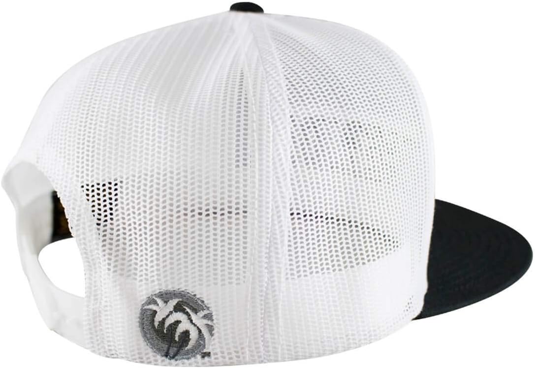 “Influencer” Trucker Classic Black Unisex Adjustable Snapback Baseball Cap with Embroidered Logo – Mesh Back Hat – One Size