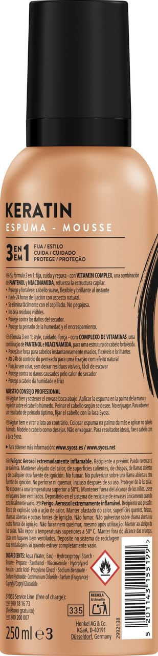 Syoss Keratin Mousse souple et brillante 250 ml 250 ml