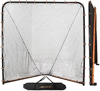 Lacrosse Goal Net Folding Lacrosse Net | Powder Coated Steel Frame | UV Treated Netting | Use with Lacrosse Rebounder, Lacrosse Backstop and All Lacrosse Equipment [Includes Carrying Bag]