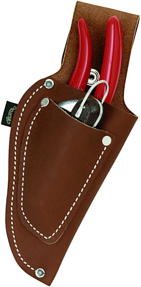 Weaver Leather Arborist Pistol Type Pruner Pouch with Knife Pouch , Brown