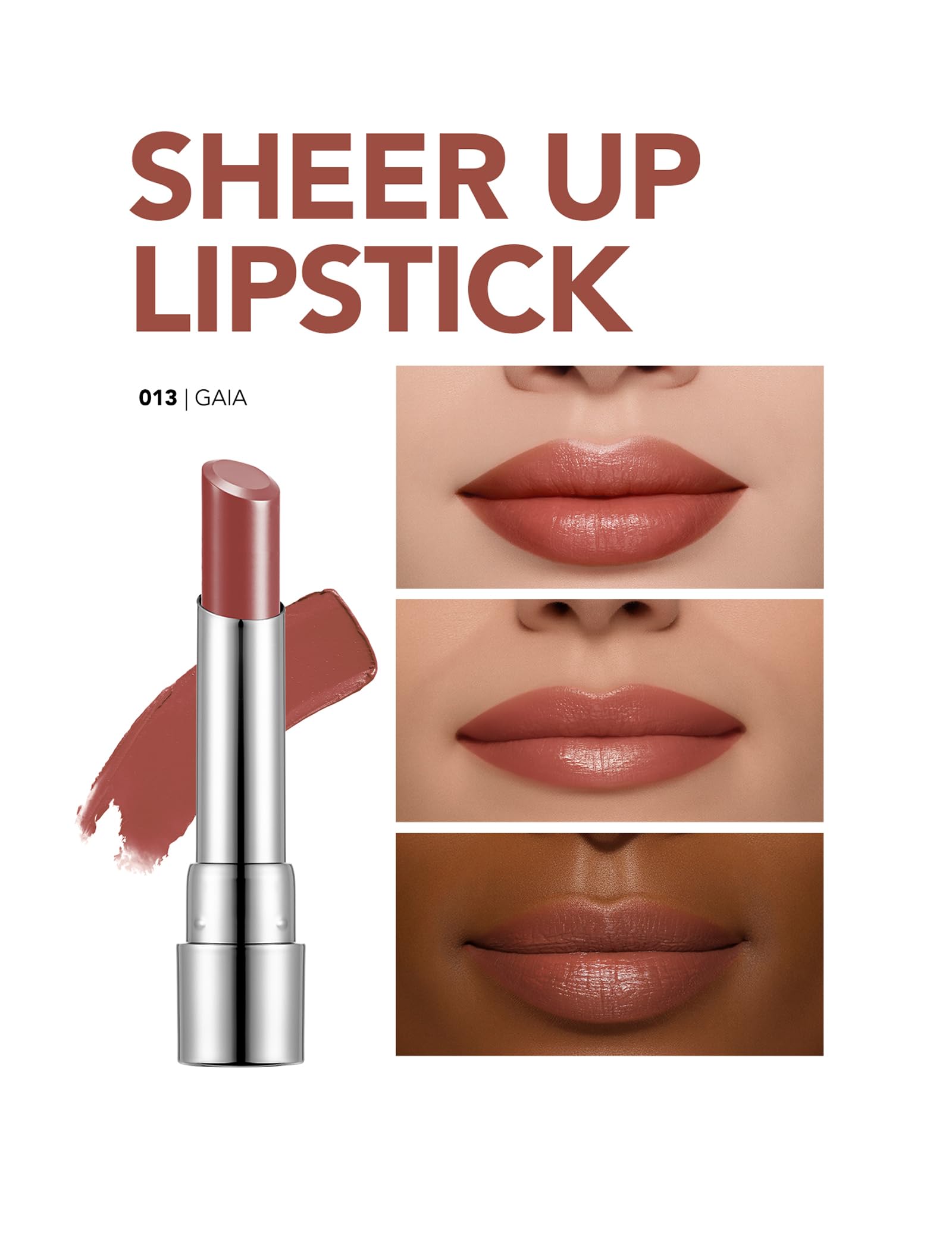 Flormar Nemlendirici Parlak Ruj- Sheer Up Lipstick - 013 Gaia - 8682536012119