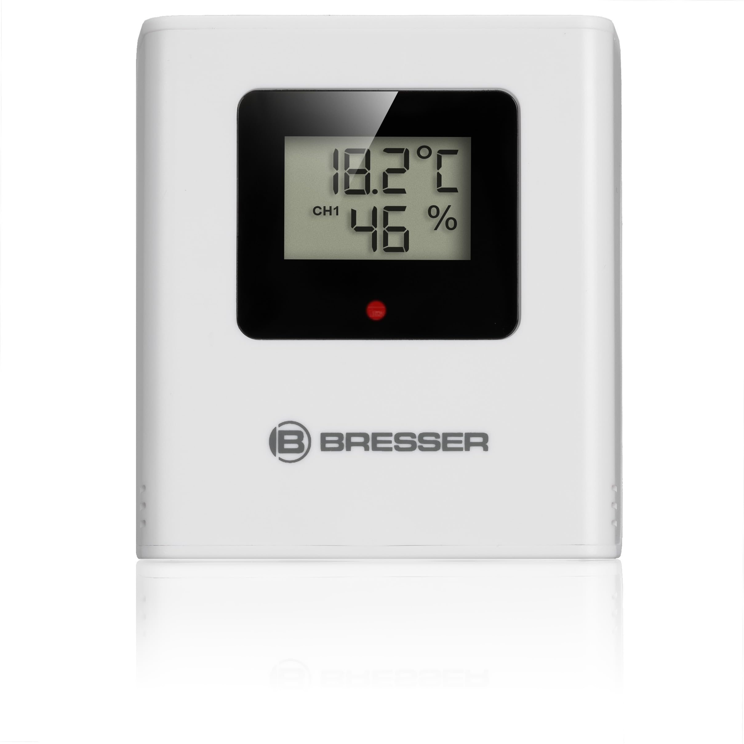 Bresser Stazione Meteo Radio con Sensore Esterno ClimateTemp NBF, Orologio DCF, Termometro Igrometro, Previsioni Meteo Display Colori Digitale