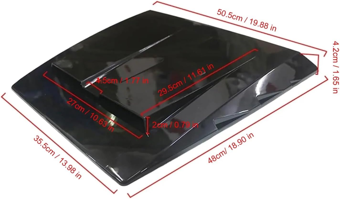 Car Hood Vent Trim Carbon Fiber Pattern Bonnet Hood Air Intake Trim Car Hood Air Intake Inlet Scoop Universal for Vehicle