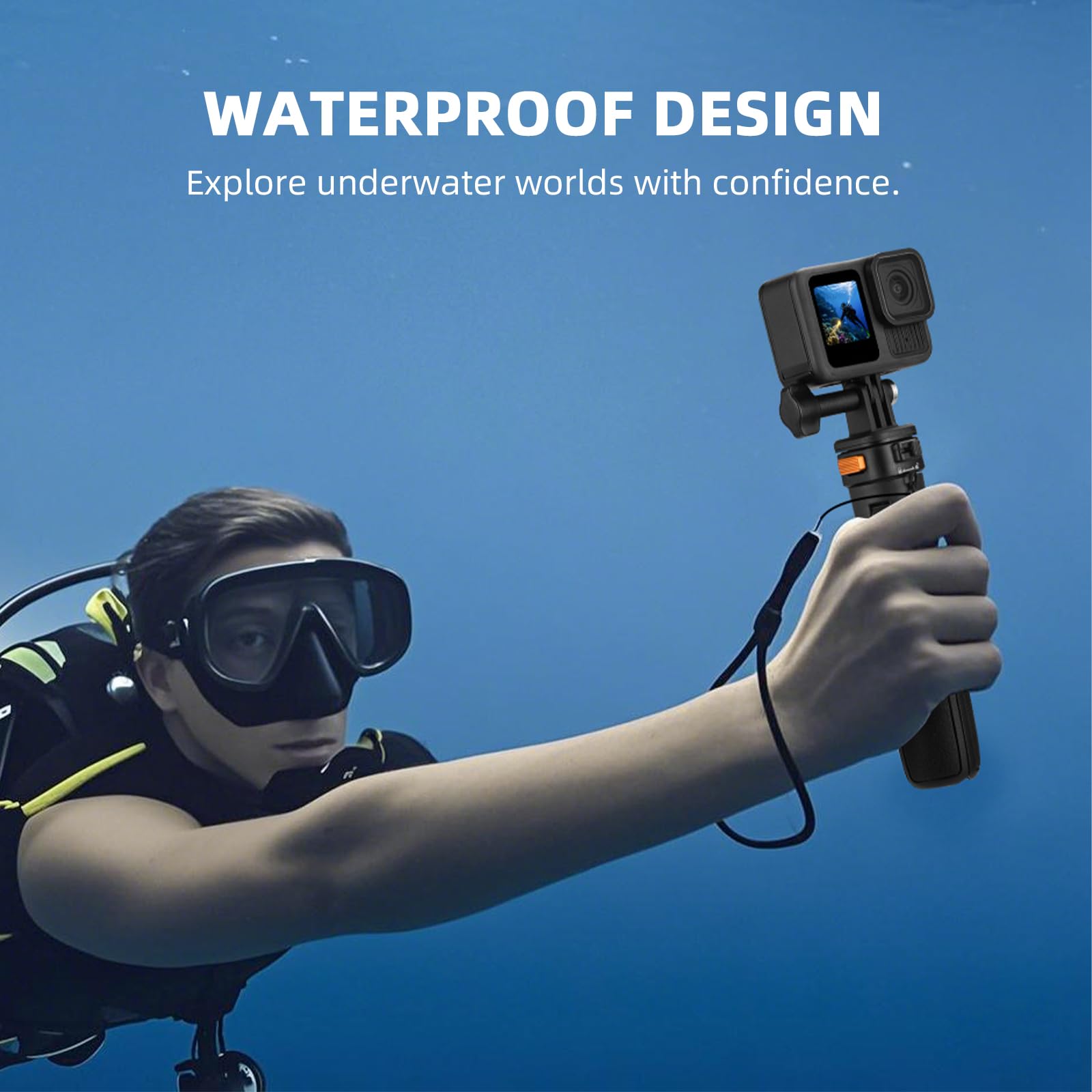 53CM Osmo Pocket 3 4 Stativ für GoPro Action Camera, Minischreibtisch-Auslegestativ Kleiner handgehaltener Selfiestick mit Schnellverschluss 1/4'' für Vlog für DJI Action 5 für Insta360 X5 X4 Zubehör