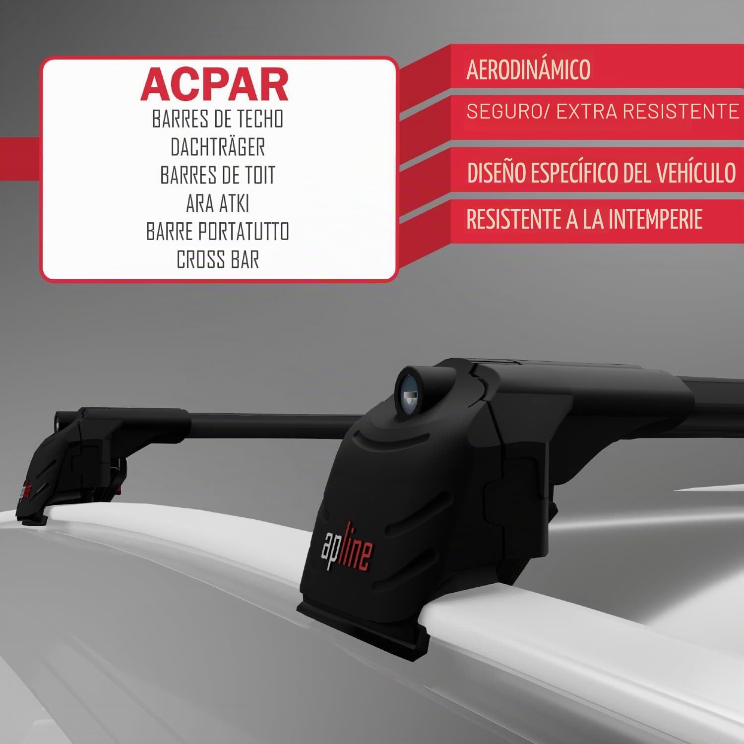 Compatible con Peugeot Rifter 2023-2026 Modelo Ace-2 Barra de Techo Auto Portaequipajes Barras Transversales Negro Aluminio 2 Barras