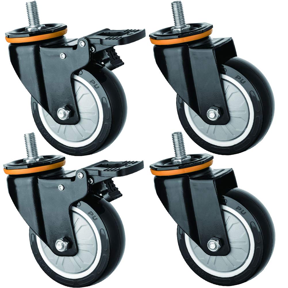 ZGUOUZANTYE 4 Heavy Duty Caster Wheels 125mm for Trolley Workbench