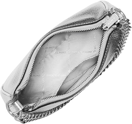 Michael Kors Jet Set Travel Extra-Small Metallic Convertible Crossbody Silver