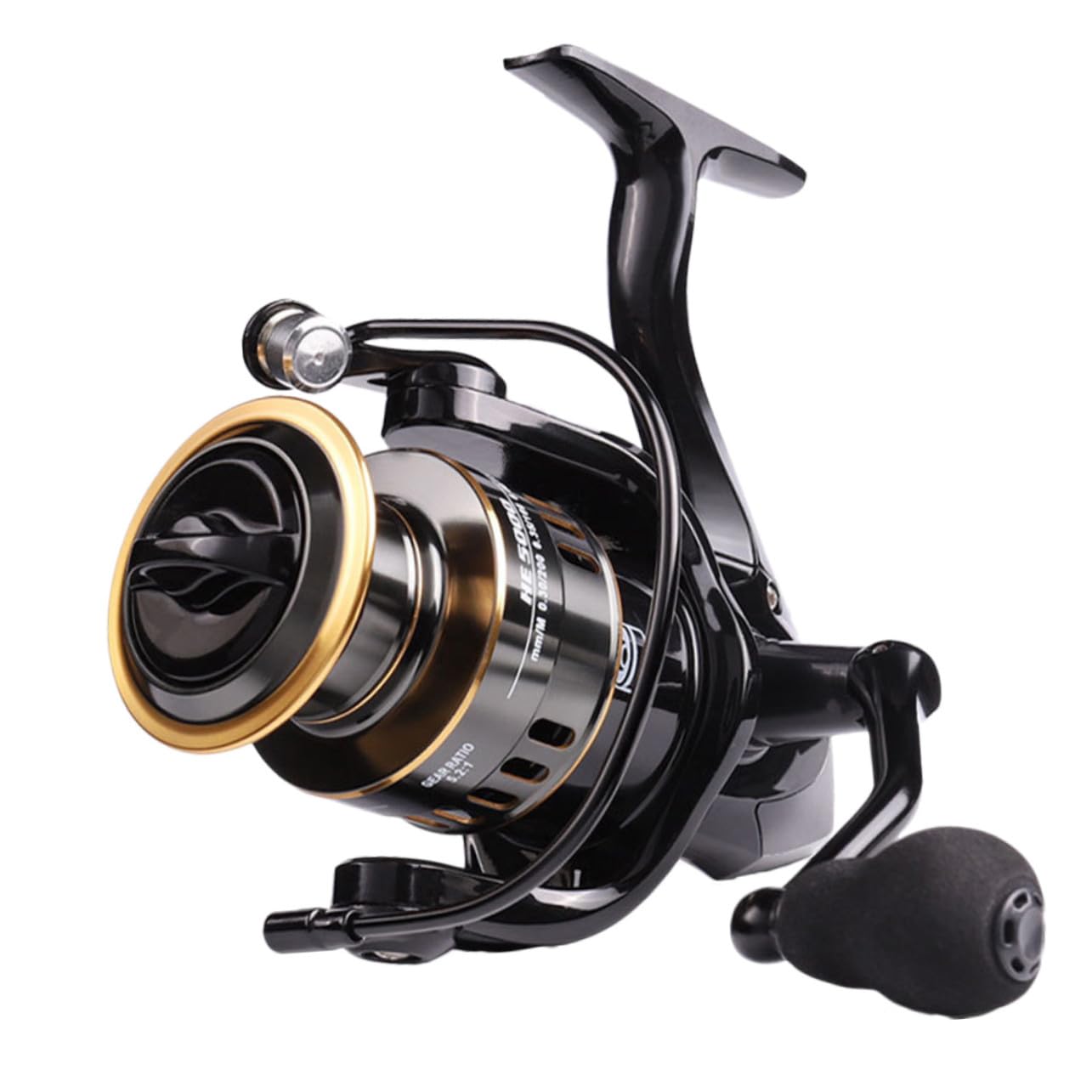 Baitcasting Fishing Reel HE-4000 5.2 1 Metal for River and Ocean Boat