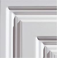 Vista 1 de Genesis Icon Relief - Azulejos de techo blancos - Fácil instalación - Impermeable, lavable y resistente al fuego - PVC de alta calidad para evitar